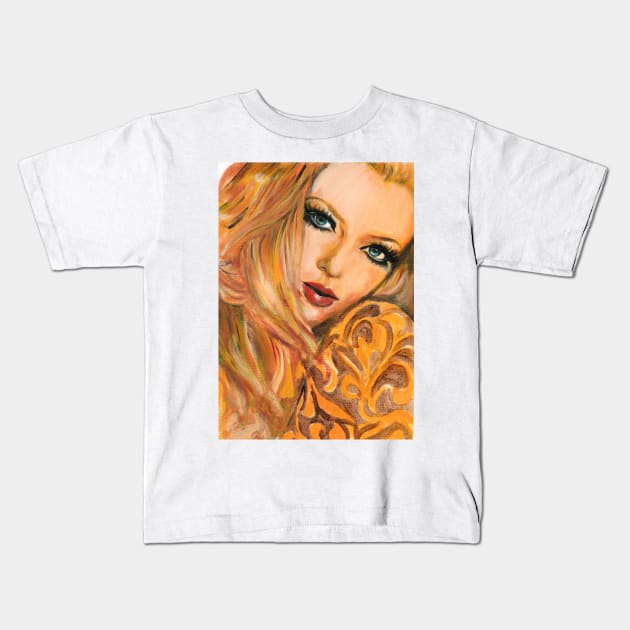 Amanda Seyfried Kids T-Shirt by Svetlana Pelin